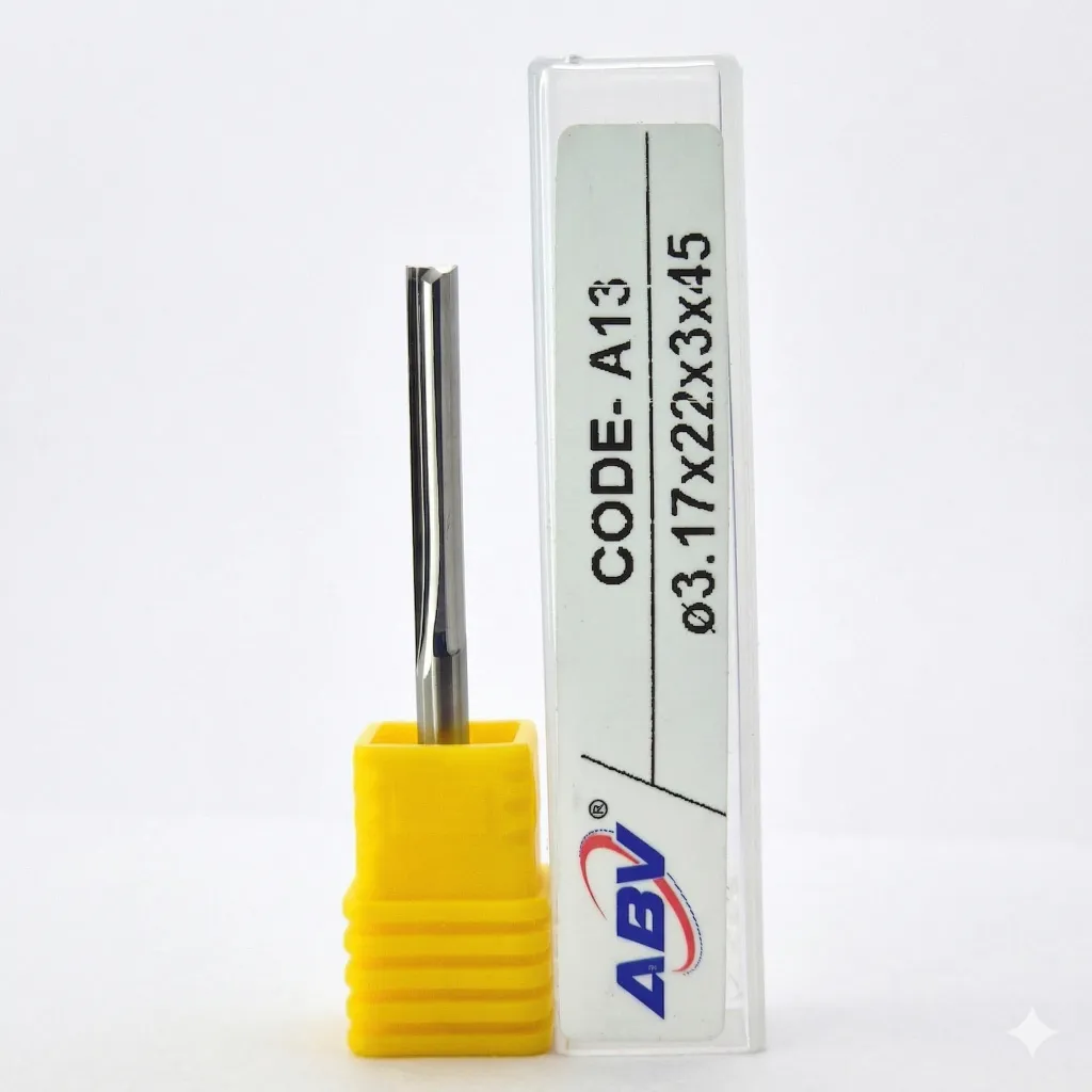 A13 ABV TOOL Two Flute Straight End mill.webp