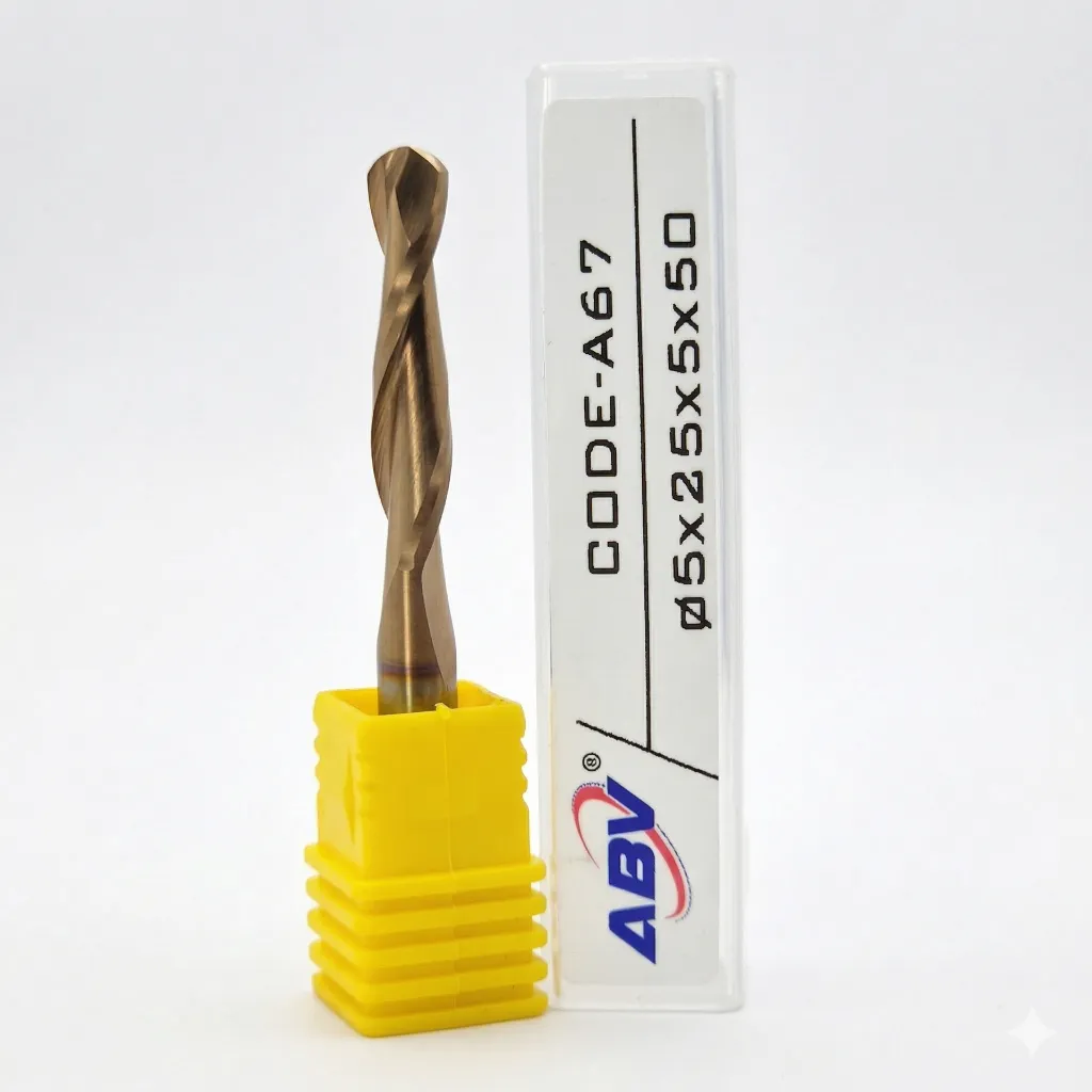 A67 ABV TOOL Two Flute Carbide Spiral Ball Nose.webp