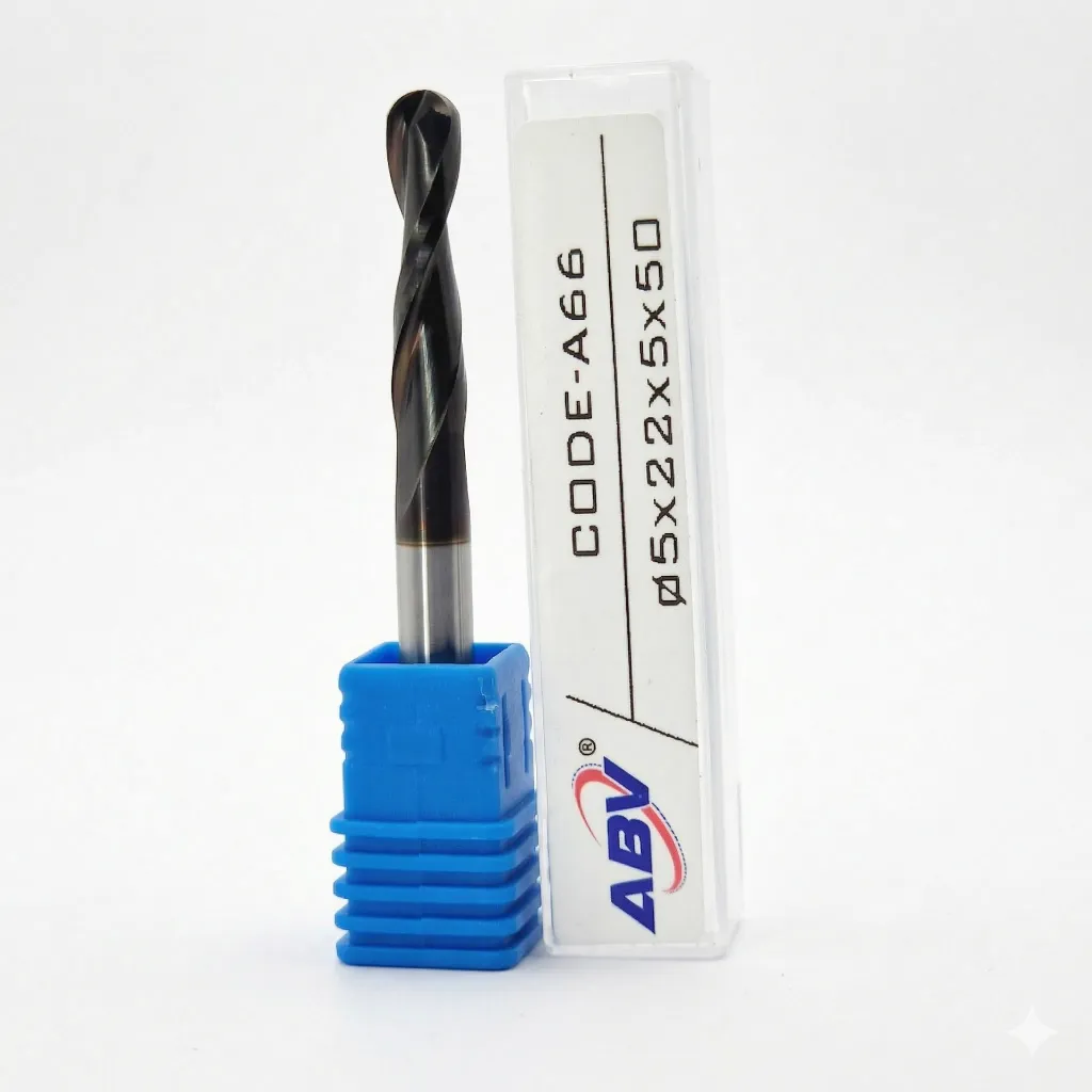 A66 ABV TOOL Two Flute Carbide Spiral Ball Nose.webp
