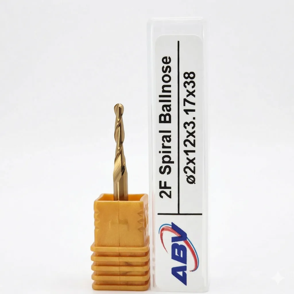 A56 ABV TOOL Two Flute Carbide Spiral Ball Nose.webp