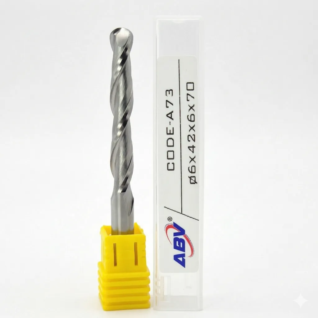 A73 ABV TOOL Two Flute Carbide Spiral Ball Nose.webp