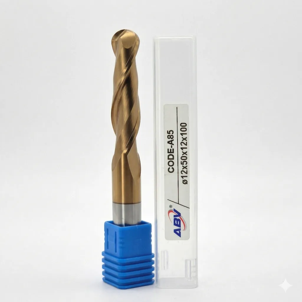 A85 ABV TOOL Two Flute Carbide Spiral Ball Nose.webp