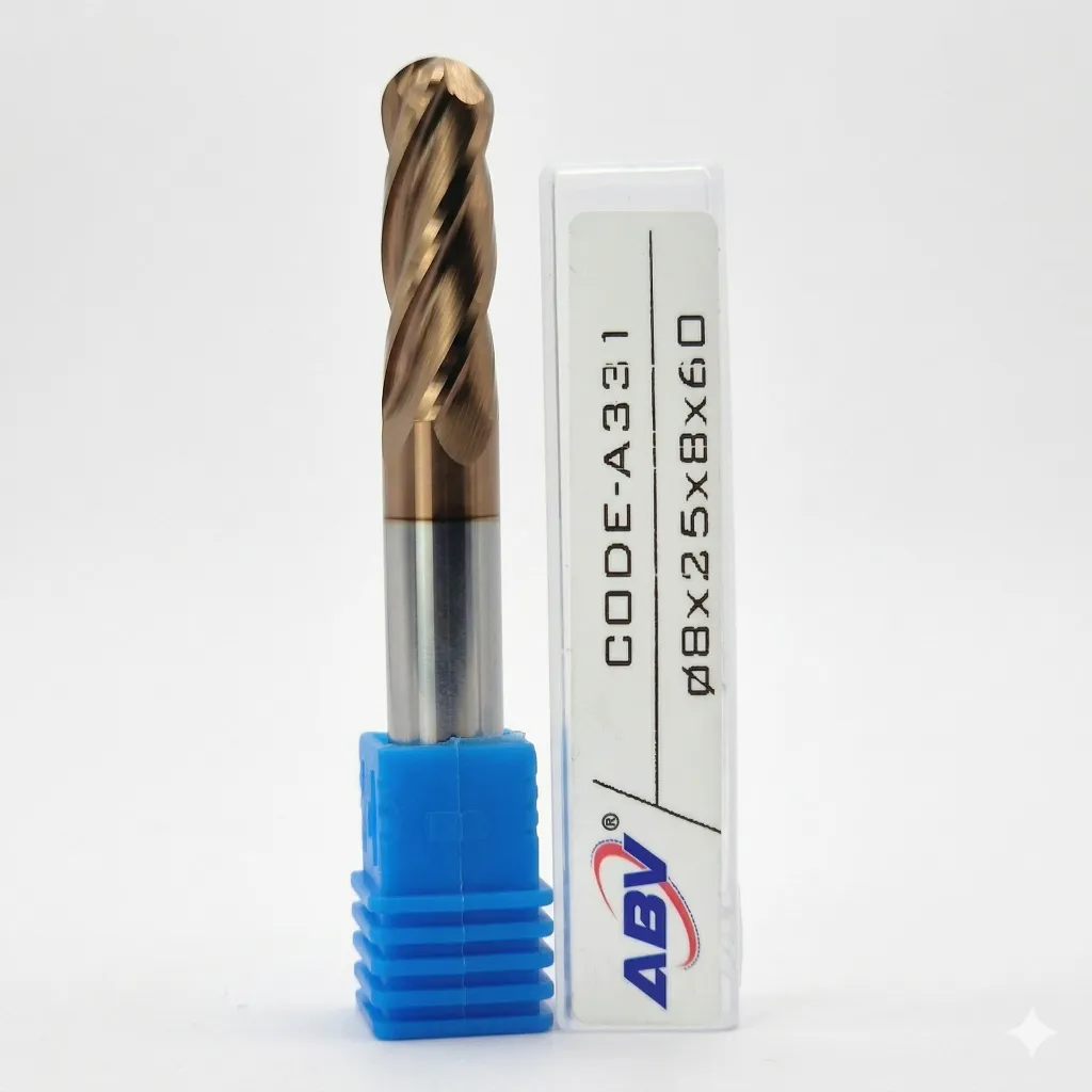 A331 ABV TOOL Four Flute Carbide Spiral Ball Nose.webp
