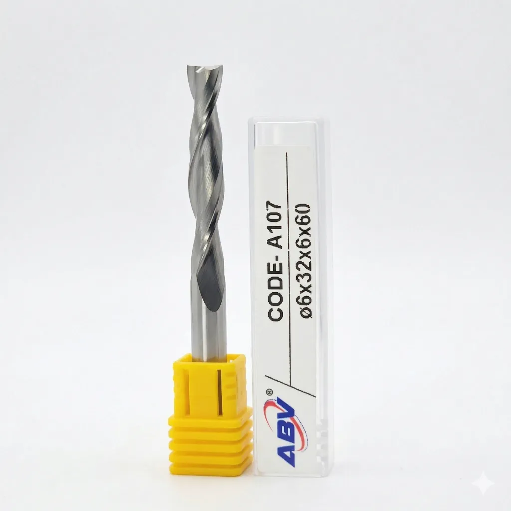 A107 ABV TOOL Two Flute Carbide Spiral Endmill.webp