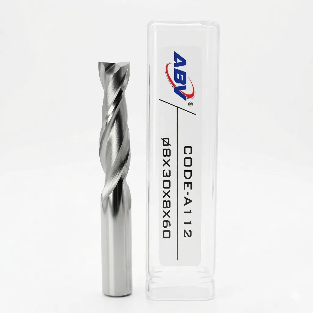 A112 ABV TOOL Two Flute Carbide Spiral Endmill.webp