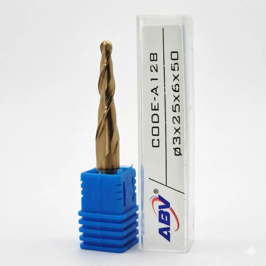 A128 ABV TOOL Two Flute Carbide Taper Ball nose.webp