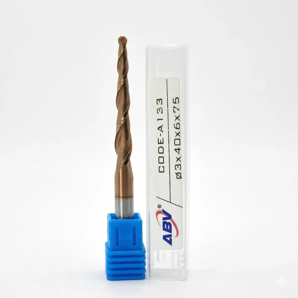 A133 ABV TOOL Two Flute Carbide Taper Ball nose.webp