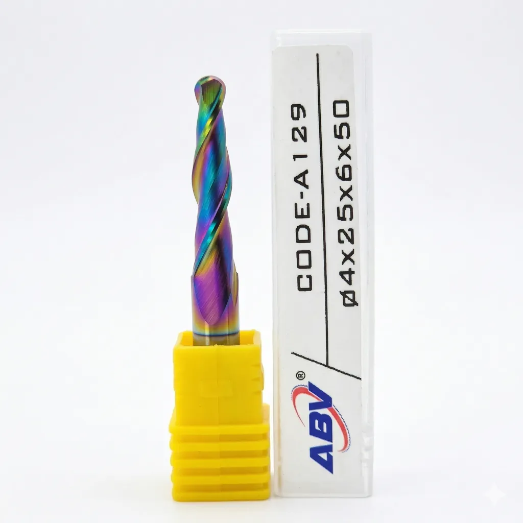 A129 ABV TOOL Two Flute Carbide Taper Ball nose.webp