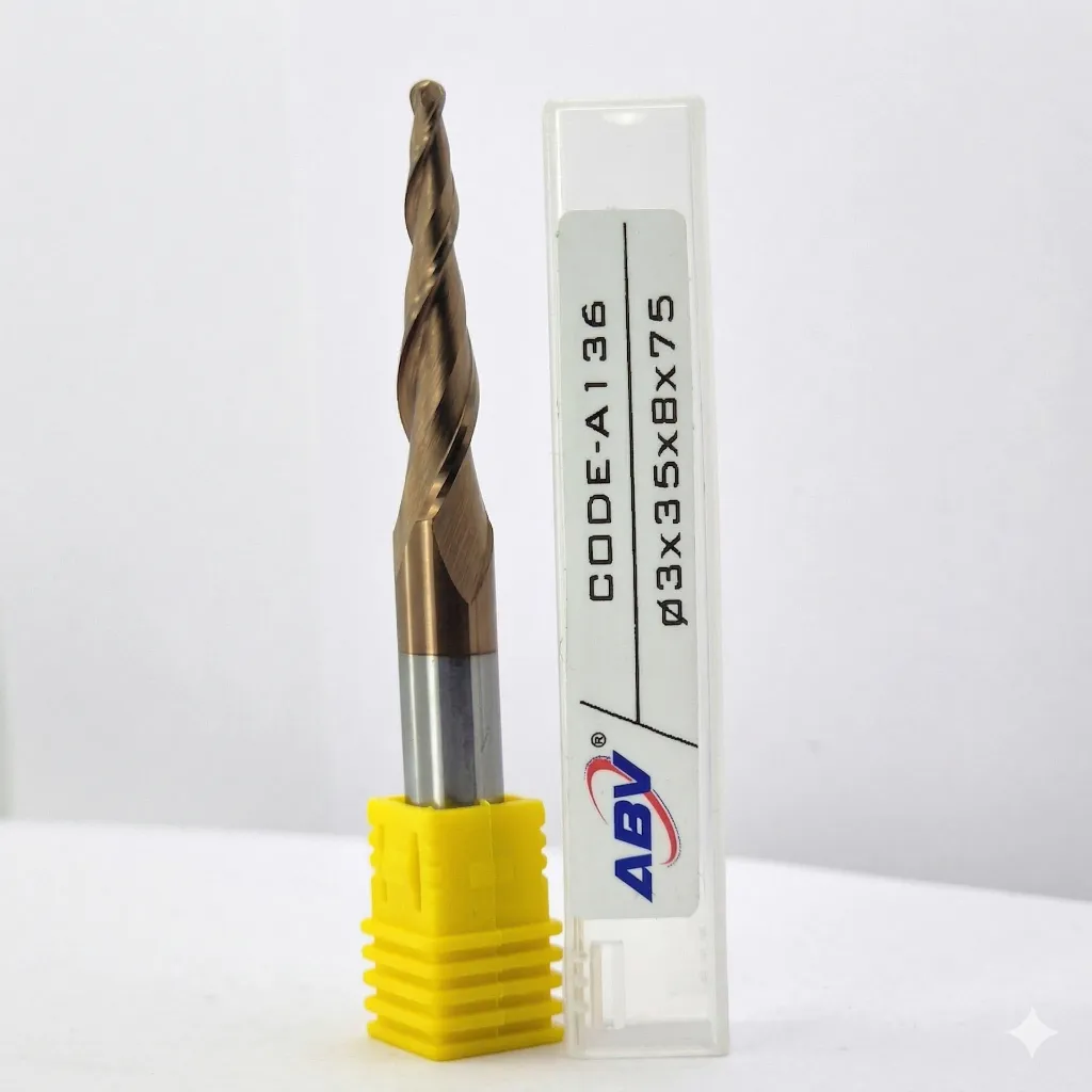 A136 ABV TOOL Two Flute Carbide Taper Ball nose.webp