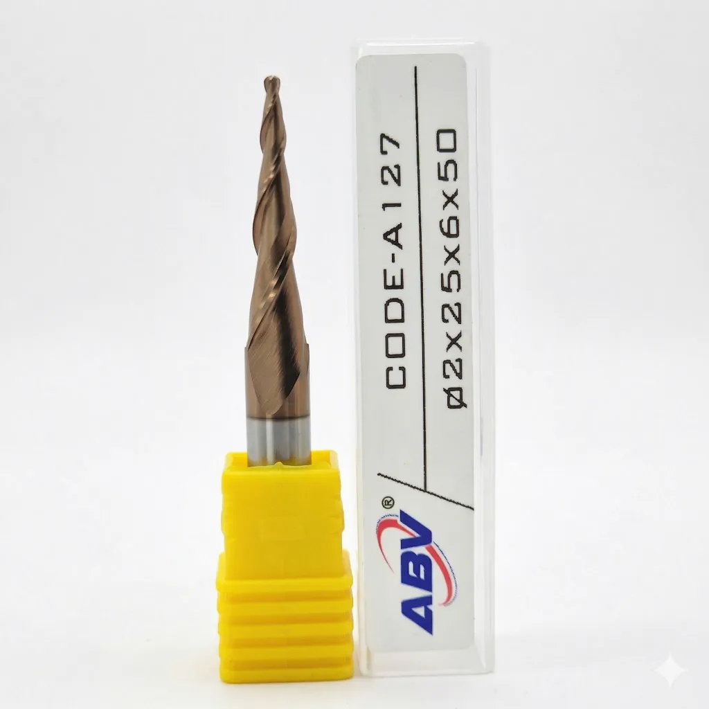 A127 ABV TOOL Two Flute Carbide Taper Ball nose.webp
