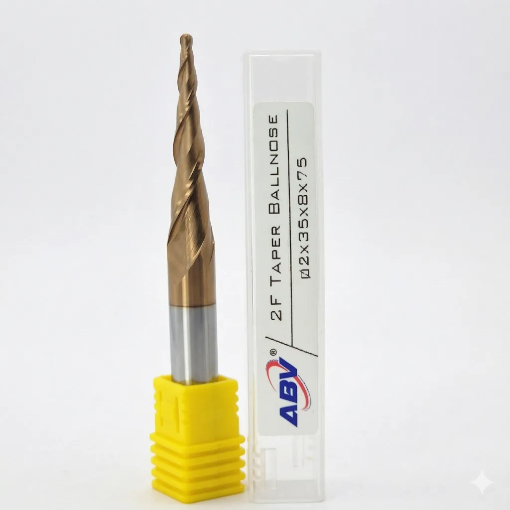 A135 ABV TOOL Two Flute Carbide Taper Ball nose.webp