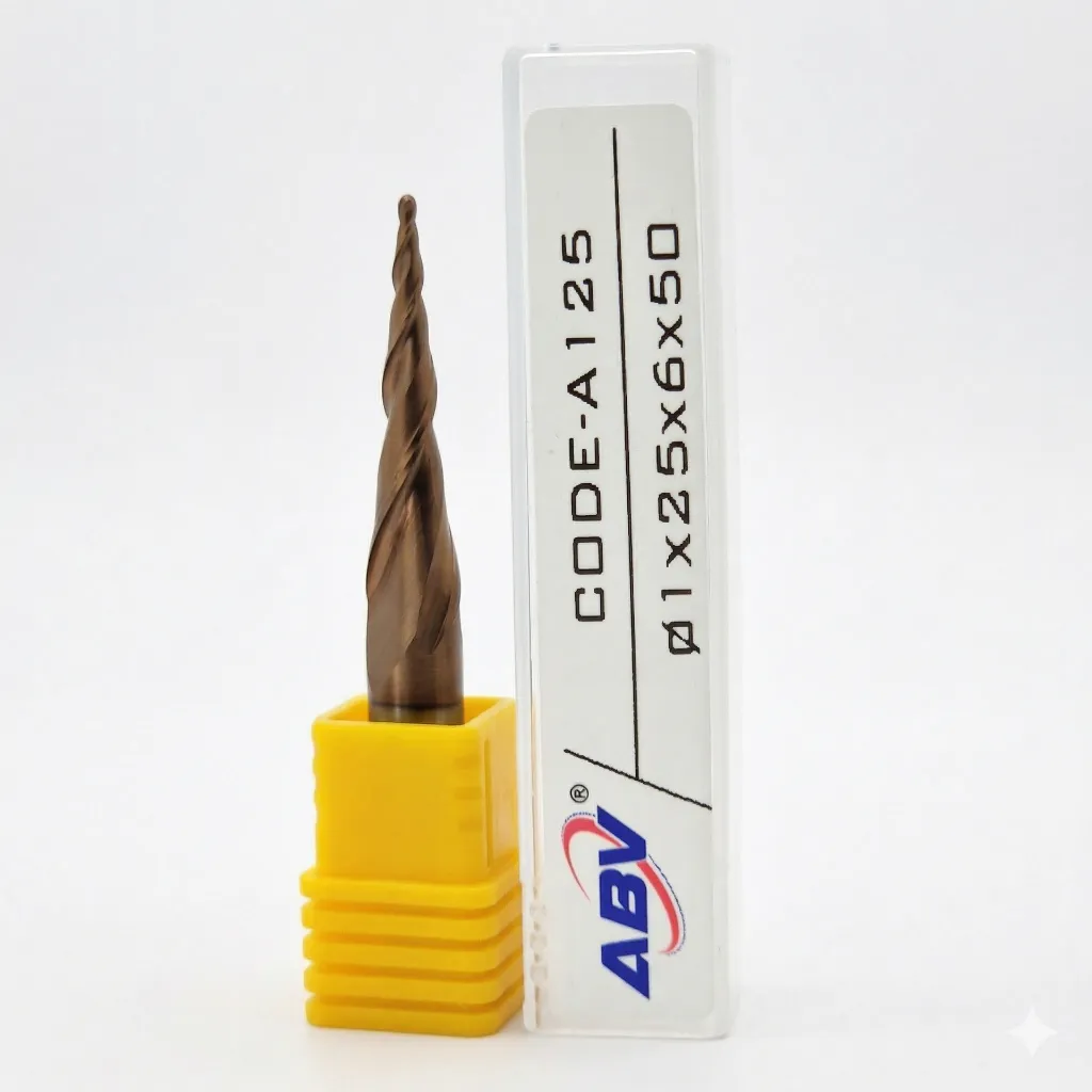 A125 ABV TOOL Two Flute Carbide Taper Ball nose.webp