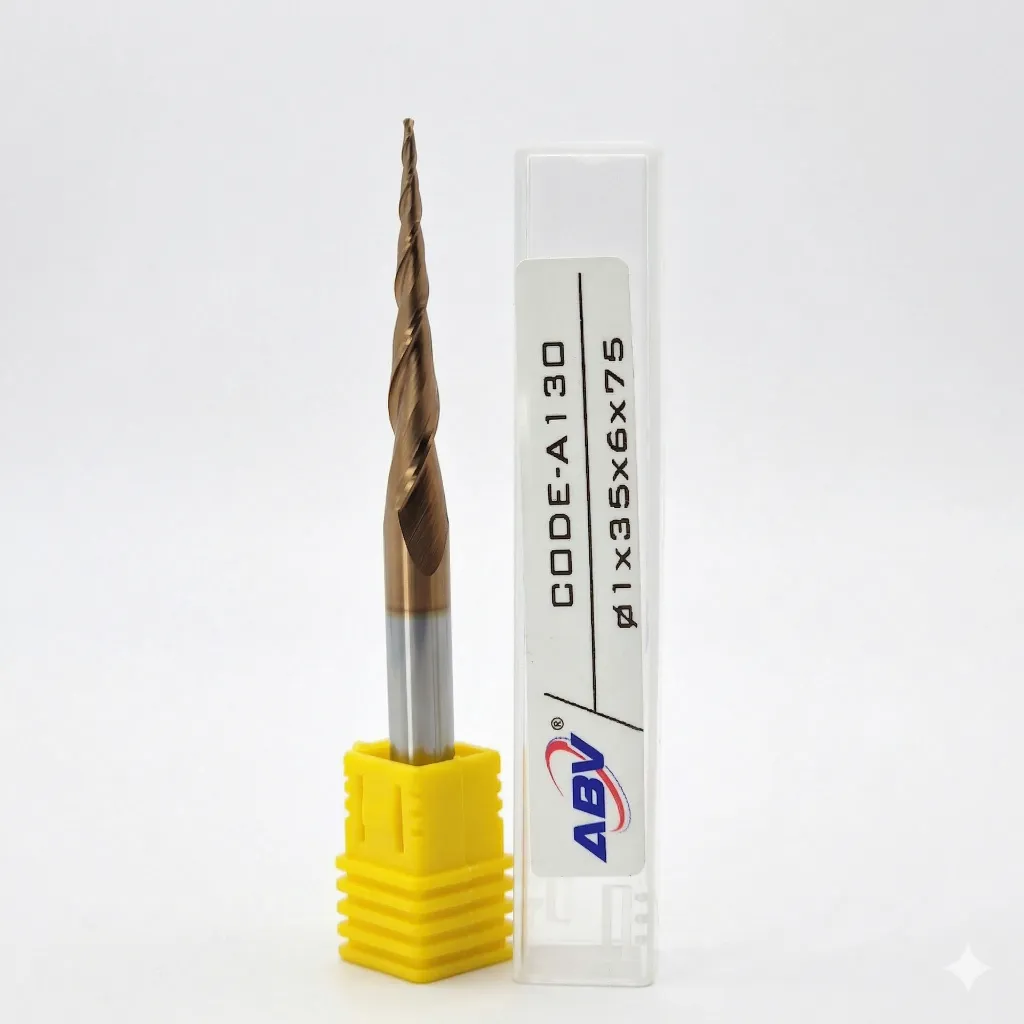 A130 ABV TOOL Two Flute Carbide Taper Ball nose.webp