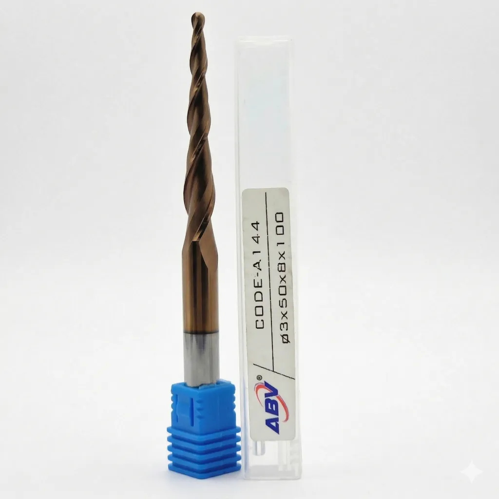 A144 ABV TOOL Two Flute Carbide Taper Ball nose.webp