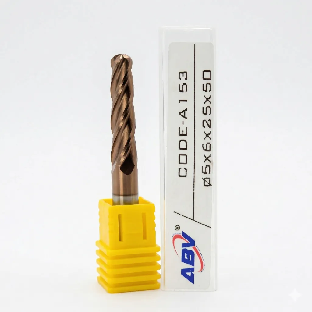 A153 ABV TOOL Four Flute Carbide Taper Ball nose.webp