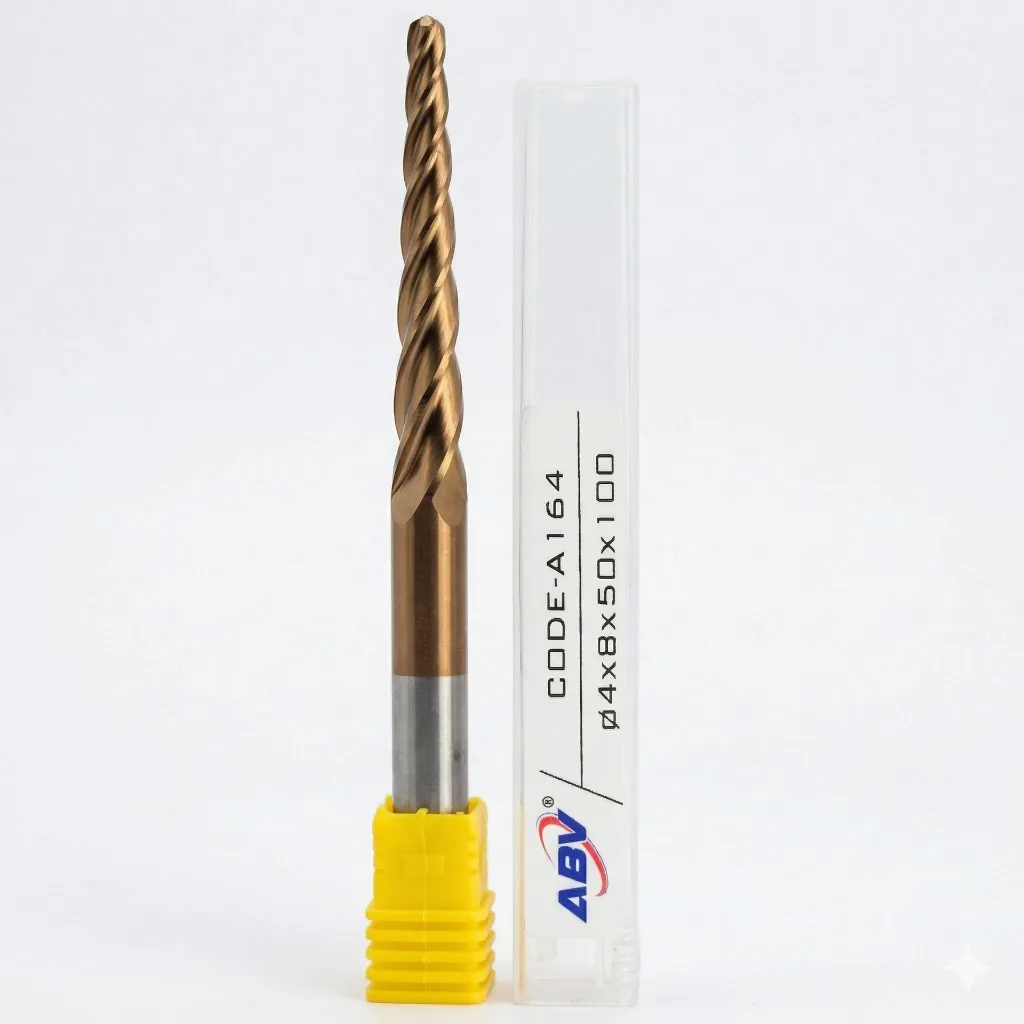 A164 ABV TOOL Four Flute Carbide Taper Ball nose.webp