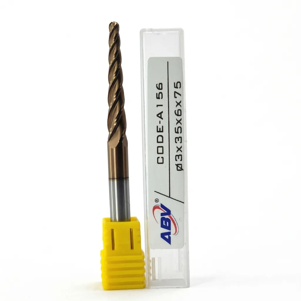 A156 ABV TOOL Four Flute Carbide Taper Ball nose.webp