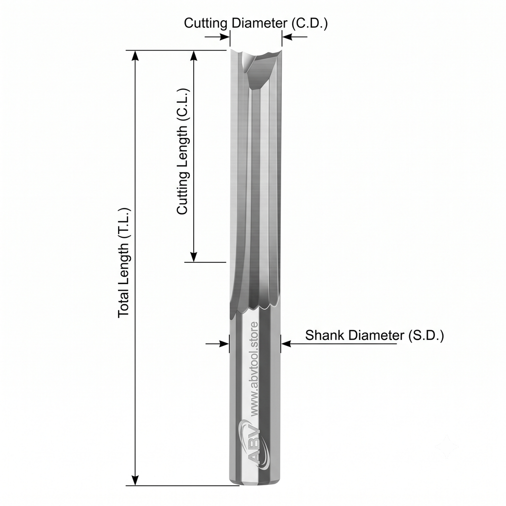 Two Flute Straight End mill