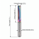 DLC Two Flute Carbide Straight Endmill