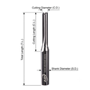 Heavy Duty Two Flute Straight Carbide Endmill 